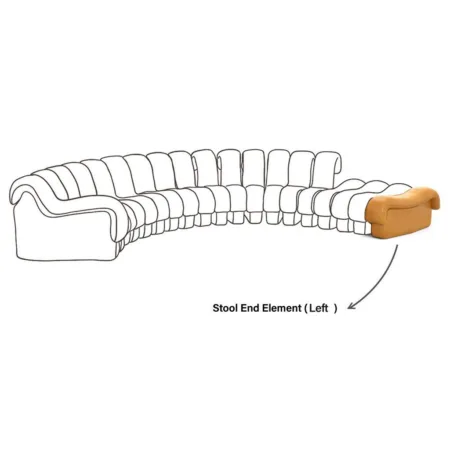 DS 600 sofa I Stool End Element (Left/Right) - Hình ảnh 4