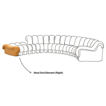 DS 600 sofa I Stool End Element (Left/Right) - Hình ảnh 5